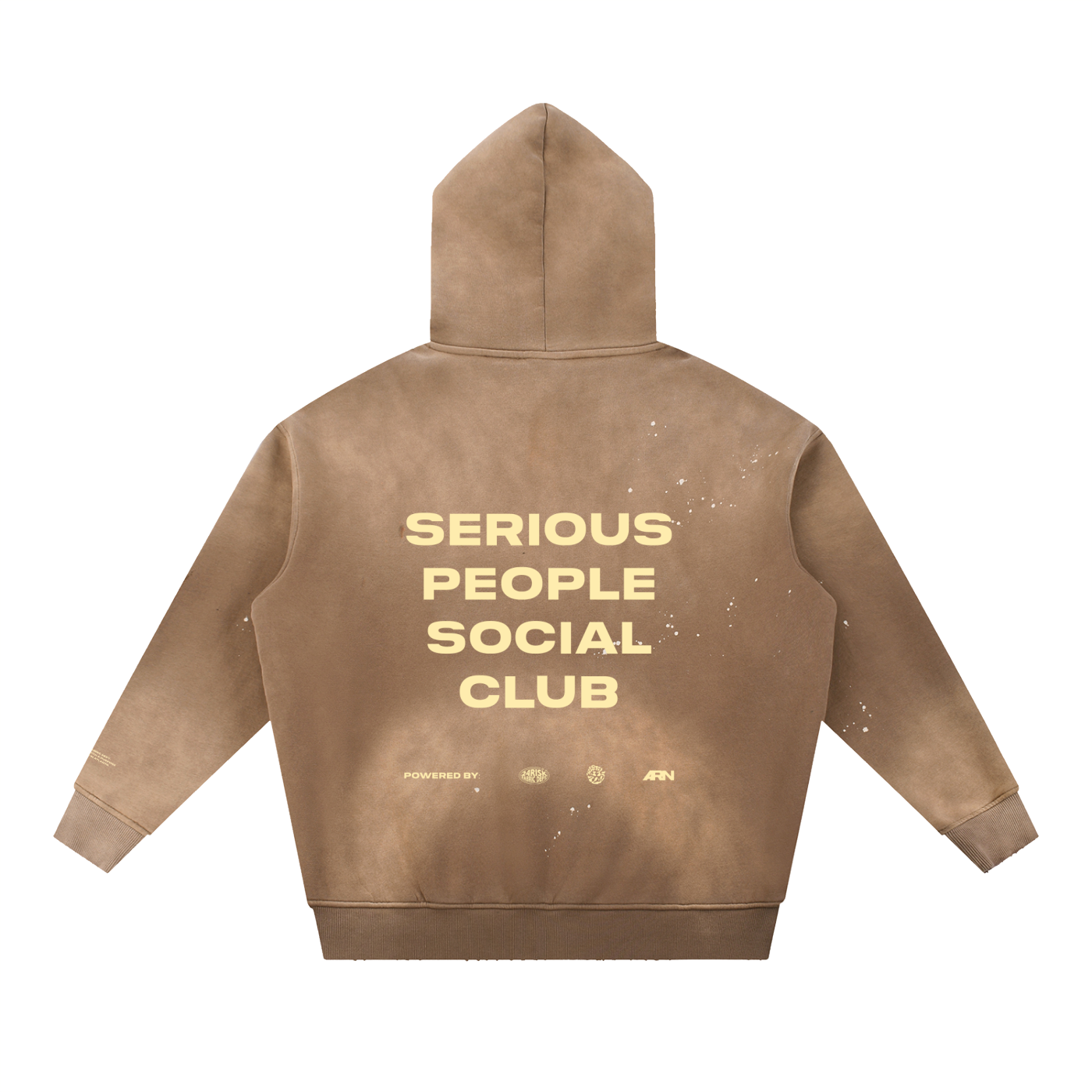 Tan "Serious People Social Club" Hoodie