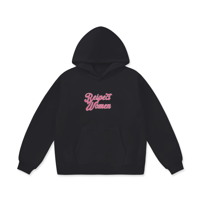 Oversize "Respect Women" Hoodie