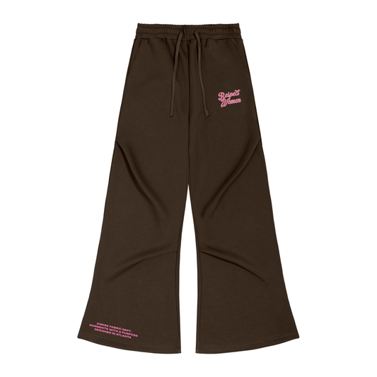 "Respect Women" Wide Leg Sweatpants