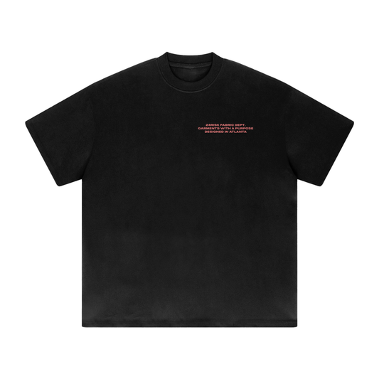 Black "ARN" Heavyweight Drop Shoulder Loose T-shirt