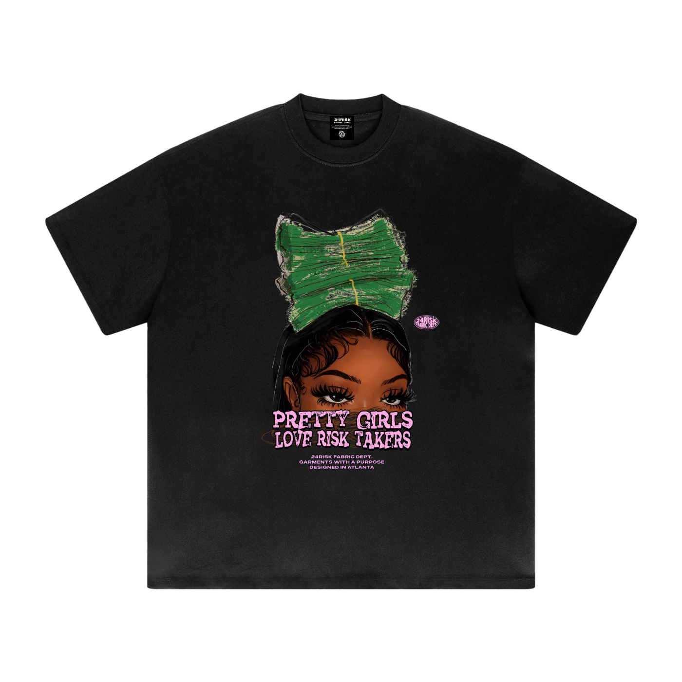 "Pretty Girls Love Risk Takers" Heavyweight Oversized T-Shirt