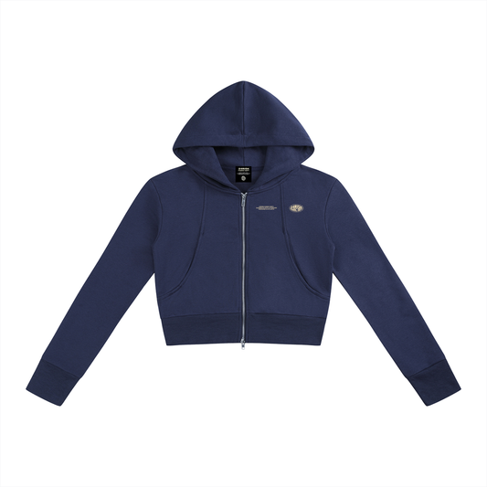 Slim Crop Full Zip Hoodie