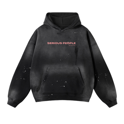 Black "Serious People Social Club" Hoodie