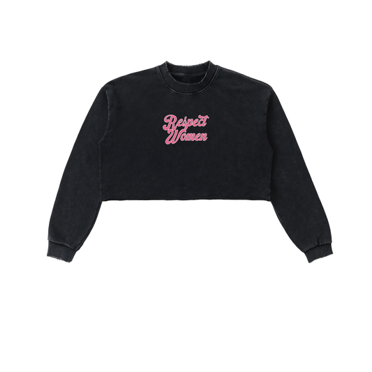 "Respect Women" Cropped Sweatshirt