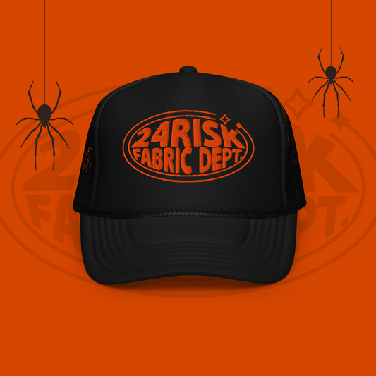 Black and Orange Trucker Hat