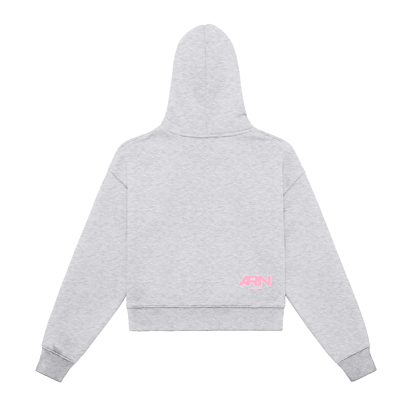 Gray "ARN" Cropped Hoodie