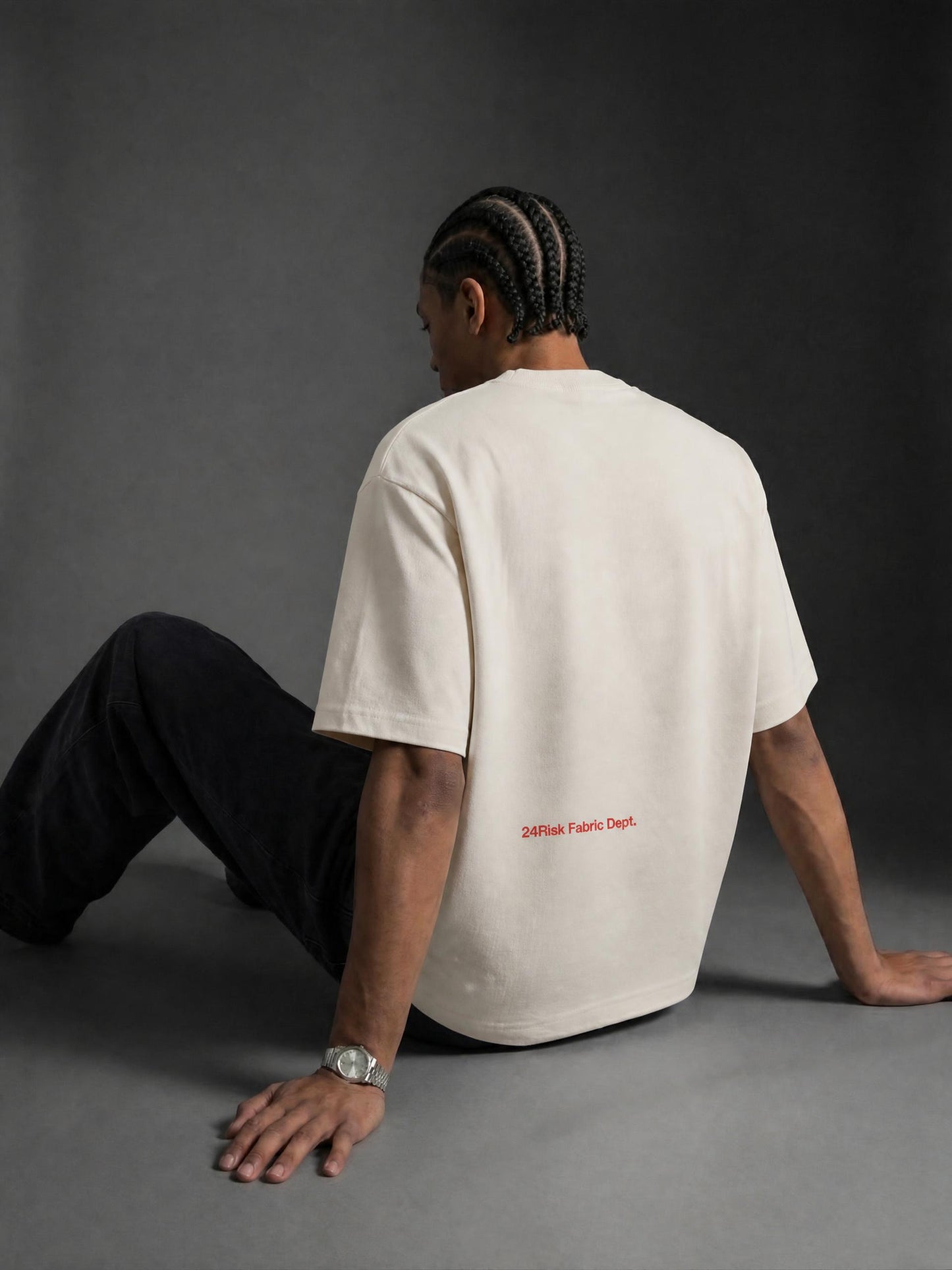 "A Rich Nobody" Embroidered Oversized T-Shirt – Heavy Cotton Streetwear Tee