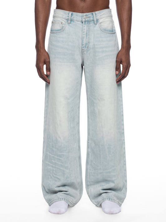 Men's Vintage Wash Wide Leg 24Risk Denim Jeans