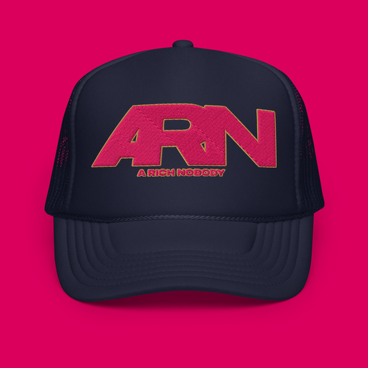Navy Blue "ARN" Embroidered Trucker Hat